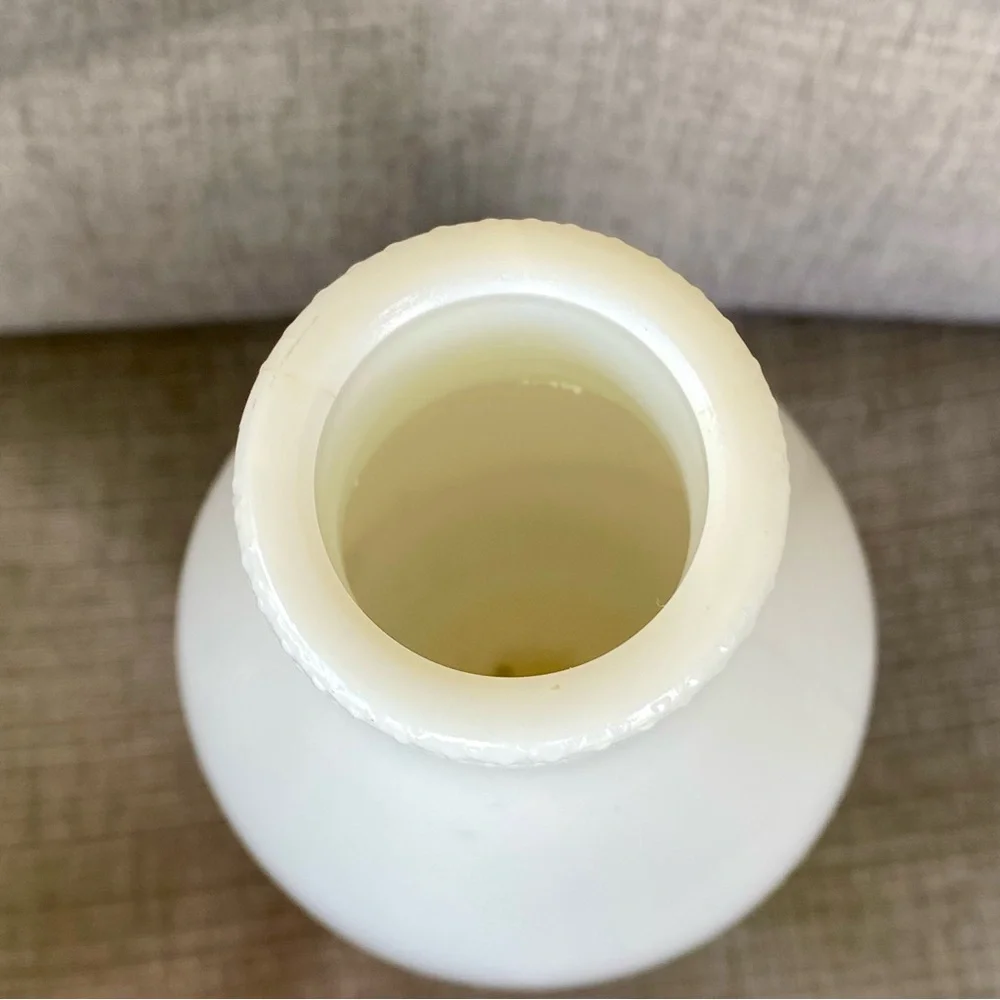 Vintage 70’s Juice White Glass Bottle Vase